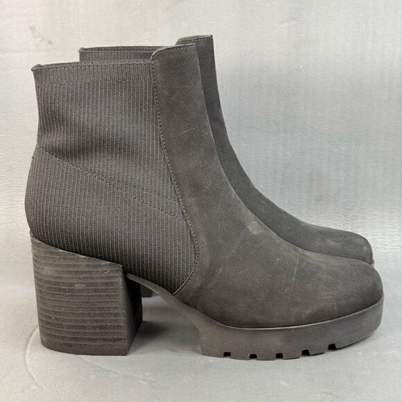 EILEEN FISHER Farrah Tumbled Nubuck Bootie shoes women’s size 9.5 - Picture 2 of 11